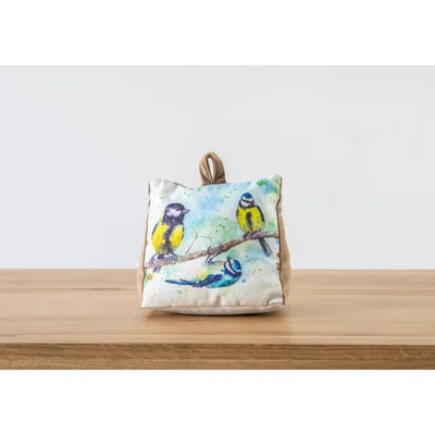 Perch and Parrow Blue Tit Motif Doorstop