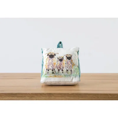 Perch and Parrow Sheep Motif Doorstop