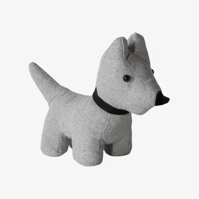 Perch and Parrow Herringbone Dog Doorstop