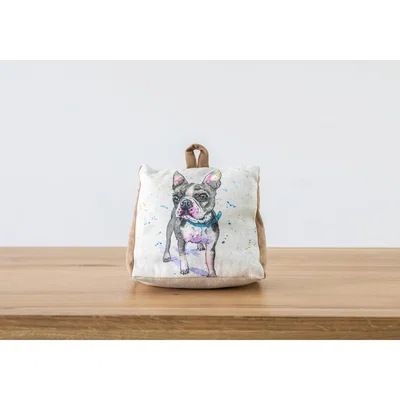 Perch and Parrow French Bulldog Motif Doorstop
