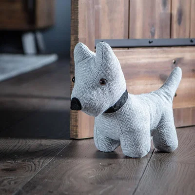 Pagazzi Dog herringbone Grey Doorstop
