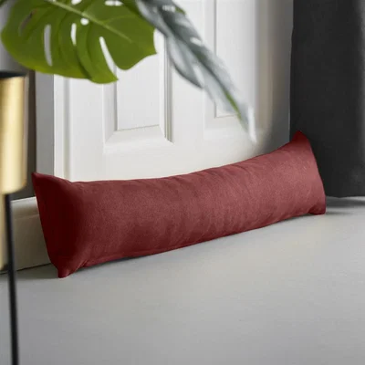 The Range Velvet Chenille Draught Excluder - Red