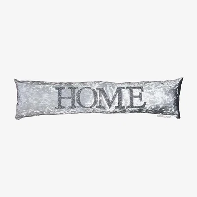 The Range White And Silver Glitter HOME Draught Excluder - White