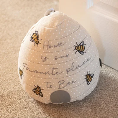 The Range Hand Crafted Beehive Door Stopper - White