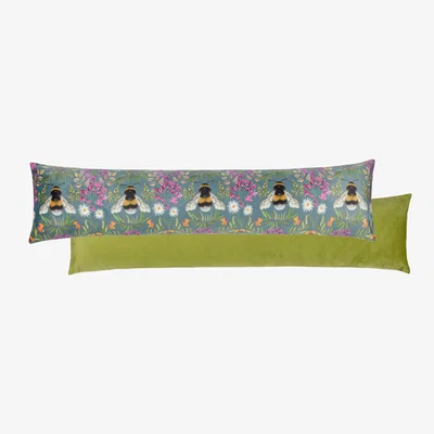 The Range House Of Bloom Zinnia Bee Velvet Draught Excluder - Blue