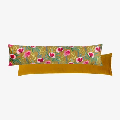 The Range House Of Bloom Poppy Velvet Draught Excluder - Saffron