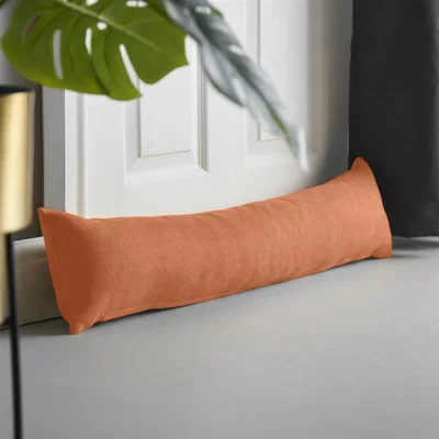 The Range Velvet Chenille Draught Excluder - Orange