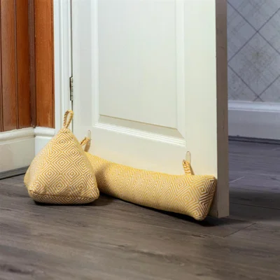 The Range 20cm Chevron Door Stop - Yellow