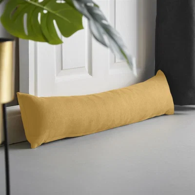 The Range Velvet Chenille Draught Excluder - Ochre