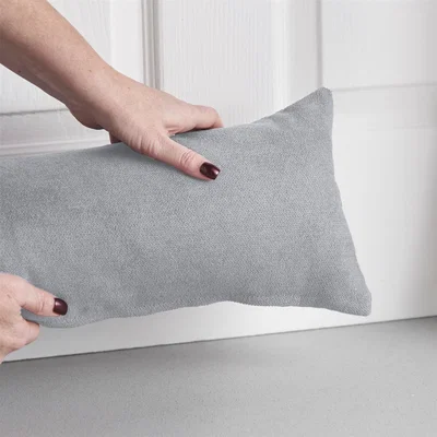 The Range Velvet Chenille Draught Excluder - Silver