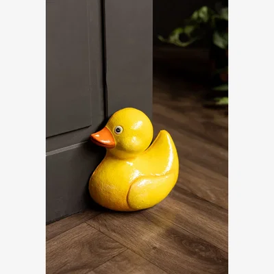 Rockett St George Yellow Duck Cast Iron Doorstop