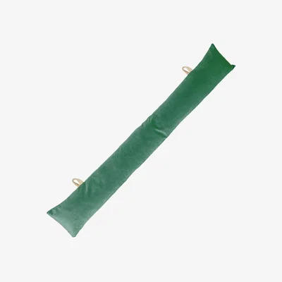The Range Velvet Draught Excluder - 60cm x 12cm - Green