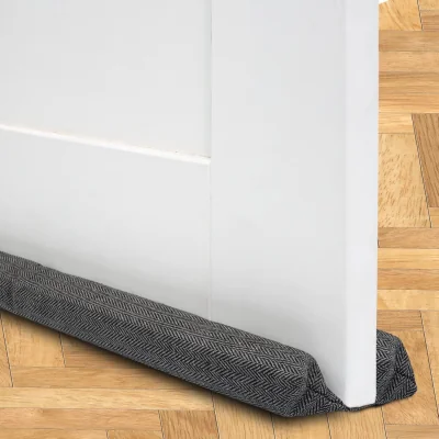 The Range Tanness Double Sided Door Draft Excluder 70-90cm - Black - Black