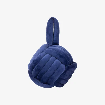 The Range Velvet Knot Door Stop - Navy