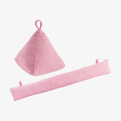 The Range Chevron Door Stop  Draught Excluder Set - Pink