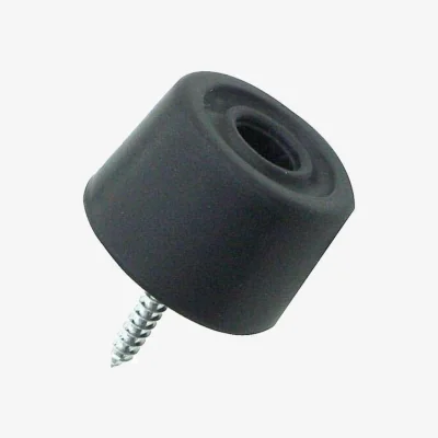 The Range Pack of 2 Swish Rubber Door Stops and Wall Protectors - Black