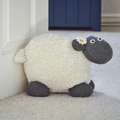 The Range Woolly Sheep Doorstop - White