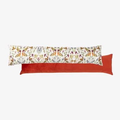 The Range Mirrored Robin Watercolour Printed Velvet Draught Excluder - Sunset