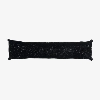 The Range Black Full Glitter Draught Excluder  - Black Glitter