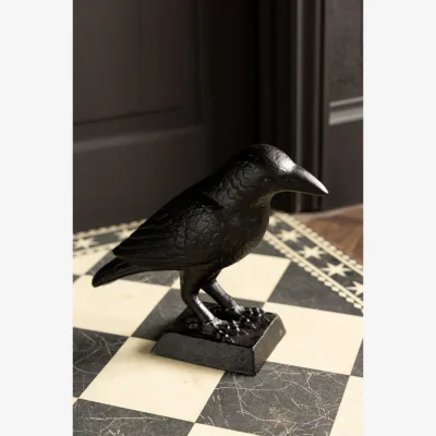 Rockett St George Black Raven Cast Iron Doorstop