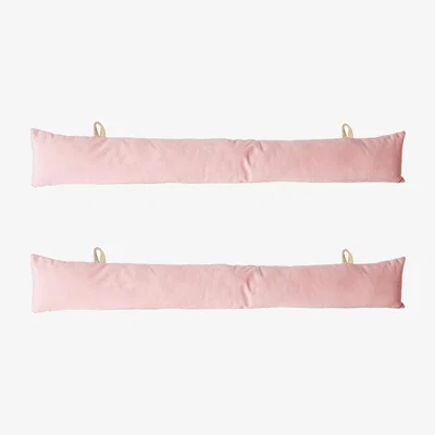 The Range Velvet Draught Excluder - 60cm x 12cm - Pack of 2 - Pink