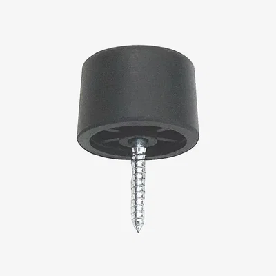 The Range Dzina Black Rubber Door Stops and Wall Protectors  - black