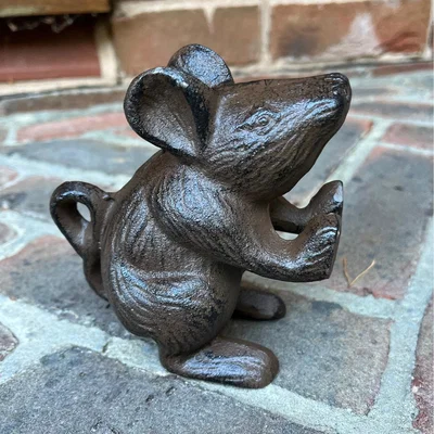 The Range Cast Iron Mouse Decorative Doorstop - Brown / 1