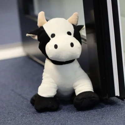The Range Carly the Cow Weighted Animal Doorstop - Black