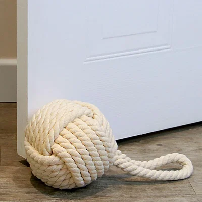 The Range Rope Knot Door Stop - Cream