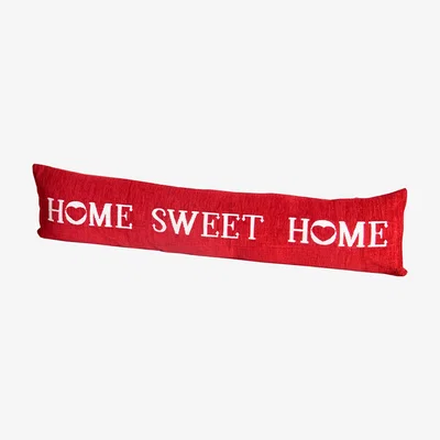 The Range Luxury Chenille Home Sweet Home Draught Excluder - Red