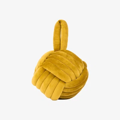 The Range Velvet Knot Door Stop - Ochre