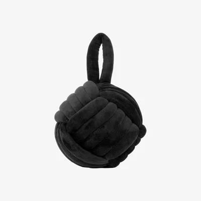 The Range Velvet Knot Door Stop - Black