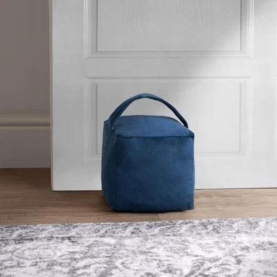 The Range Door Stops Matte Velvet Heavy Stoppers - Navy