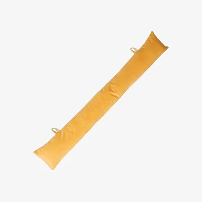 The Range Velvet Draught Excluder - 60cm x 12cm - Yellow