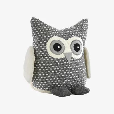The Range Novelty Owl Door Stopper Animal Door Stop - Grey
