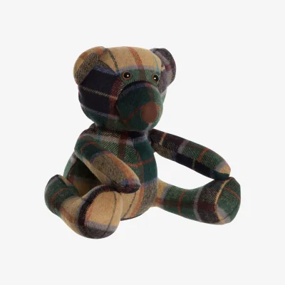 The Range Bute Green Check Tartan Teddy Bear Door Stop - Green