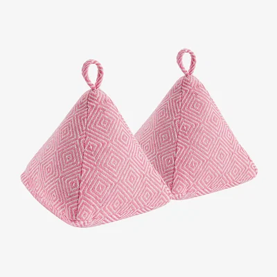 The Range 20cm Chevron Door Stop Pack of 2 - Pink