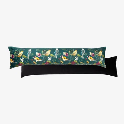 The Range Midnight Garden Birds Digitally Printed Velvet  Draught Excluder - Birds