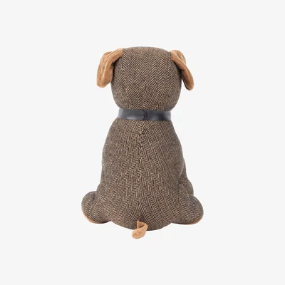 The Range Herringbone Dog Door Stop - Brown