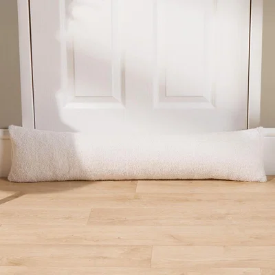 The Range Boucle Textured Door Draught Excluder Draft Insulator - Cream