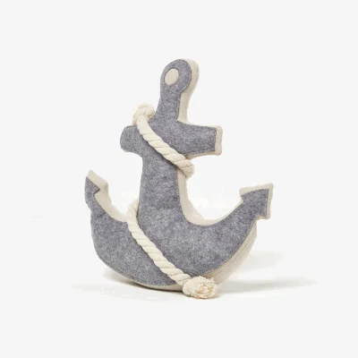 The Range Weighted Anchor Fabric Doorstop - Cream
