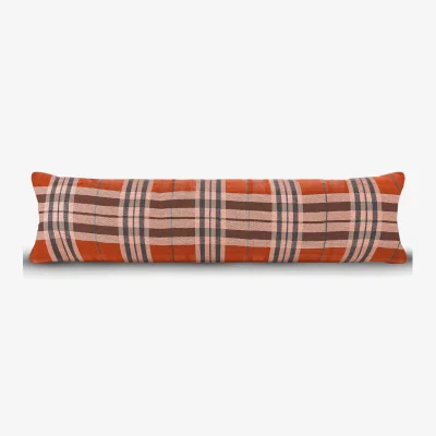 The Range Classic Check Draught Excluder - Orange
