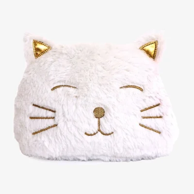The Range Fluffy Cat Face Door Stopper For Fun Home Decor - White