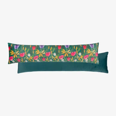 The Range House Of Bloom Celandine Velvet Draught Excluder - Teal