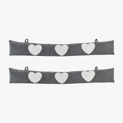 The Range 78.5cm Herringbone Draught Excluders Pack of 2 - Grey