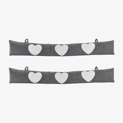 The Range 78.5cm Herringbone Draught Excluders Pack of 2 - Grey