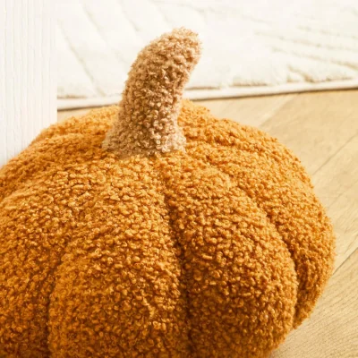 The Range OHS Boucle Pumpkin Doorstop - Burnt Orange