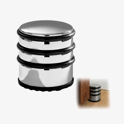 The Range Esme Chrome Door Stopper - Black, Silver