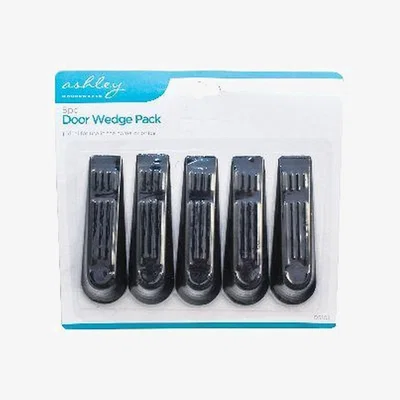 The Range Ashley Rubber Wedge Door Stops - Black - Pack of 5 - Black