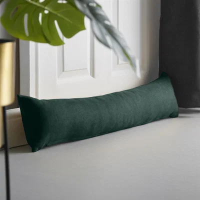 The Range Velvet Chenille Draught Excluder - Green